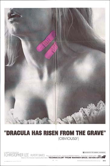 Dracula Has Risen from the Grave US One Sheet movie poster