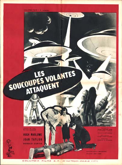 Earth vs the Flying Saucers French movie poster