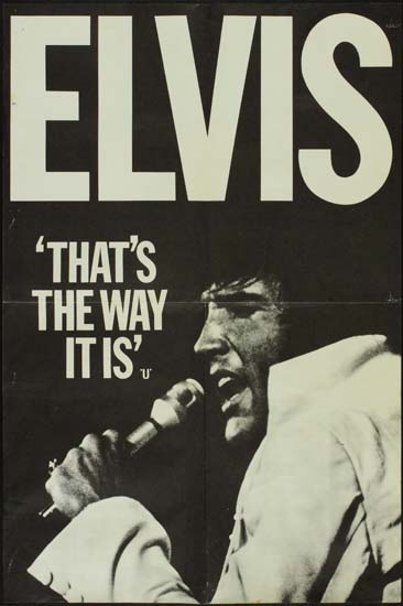 Elvis Thats the Way It Is UK Double Crown style A movie poster