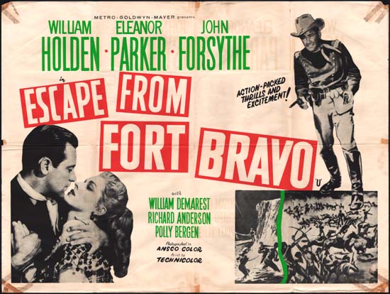 Escape from Fort Bravo UK Quad movie poster