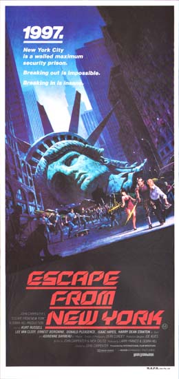 Escape from New York Australian Daybill movie poster