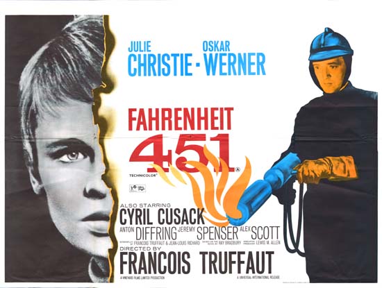 Fahrenheit 451 UK Quad movie poster