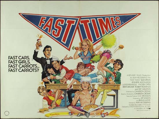 Fast Times at Ridgemont High UK Quad movie poster