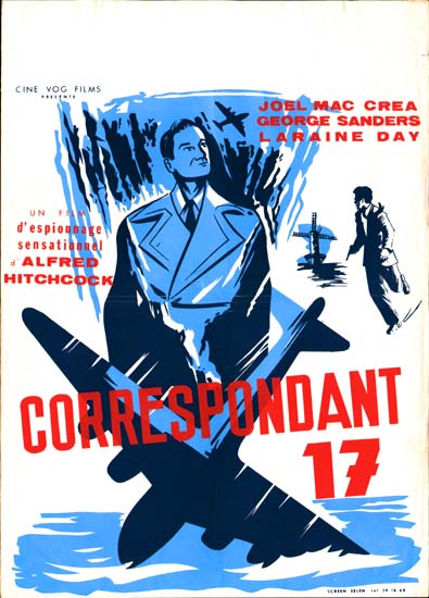 Foreign Correspondent Belgian movie poster