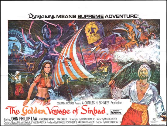 Golden Voyage of Sinbad UK Quad movie poster