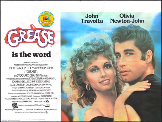Grease UK Quad movie poster