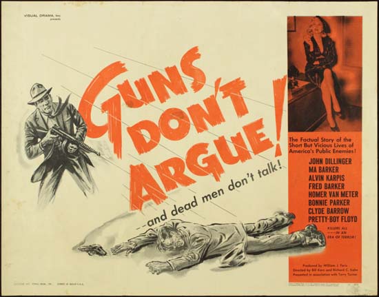 Guns Dont Argue US Half Sheet movie poster