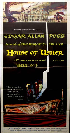 House of Usher [ Fall of the House of Usher ] US Three Sheet movie poster