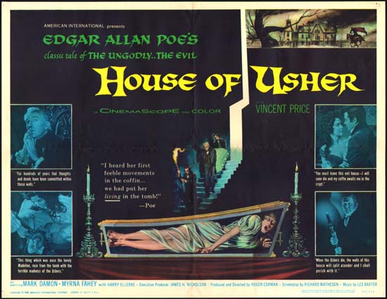 House of Usher [ Fall of the House of Usher ] US Half Sheet movie poster