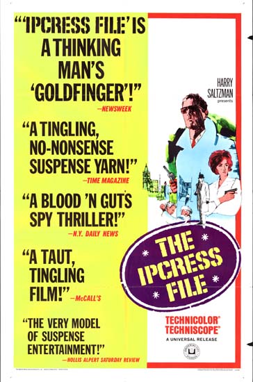 Ipcress File, The US One Sheet new art style movie poster