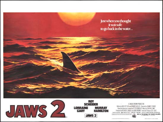 Jaws 2 UK Quad movie poster