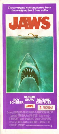 Jaws Australian Daybill movie poster