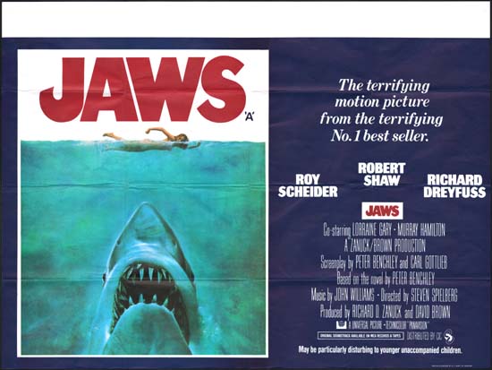Jaws UK Quad movie poster