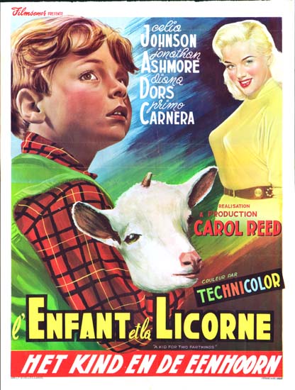 Kid For Two Farthings, A Belgian movie poster