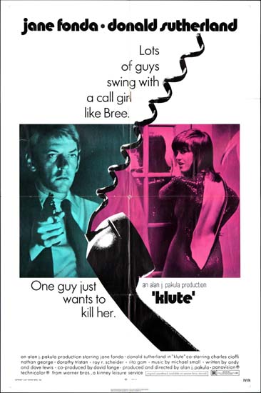 Klute US One Sheet movie poster