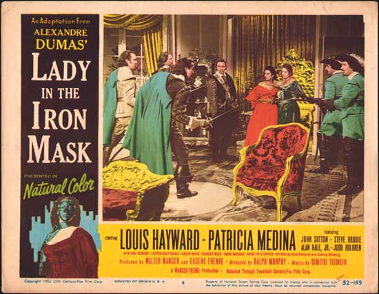 Lady in the Iron Mask US Lobby Card number 8