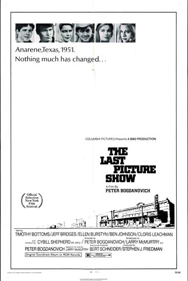 Last Picture Show, The US One Sheet movie poster