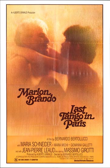 Last Tango in Paris [ Ultimo Tango a Parigi ] US One Sheet movie poster