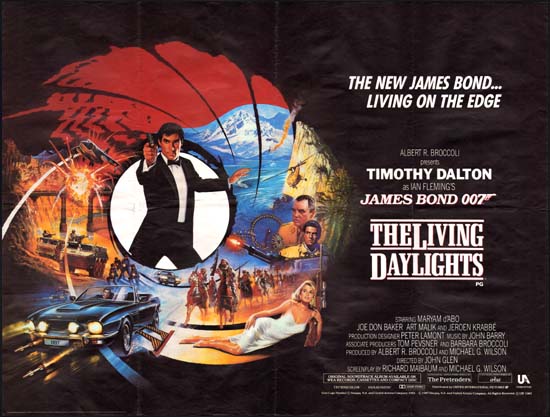 Living Daylights, The UK Quad style A movie poster