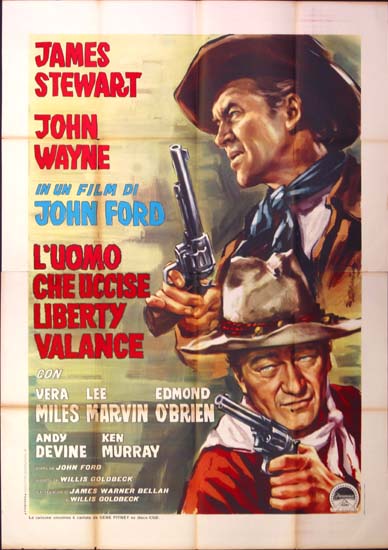 Man Who Shot Liberty Valance, The Italian Quattro Fogli movie poster