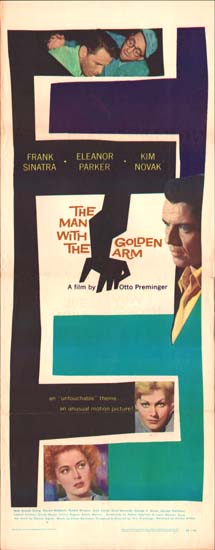 Man with the Golden Arm, The US Insert movie poster