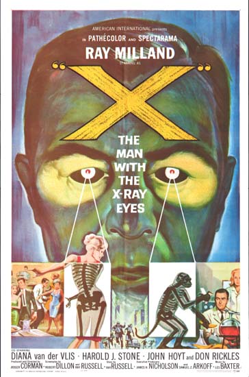X The Man With XRay Eyes US One Sheet movie poster
