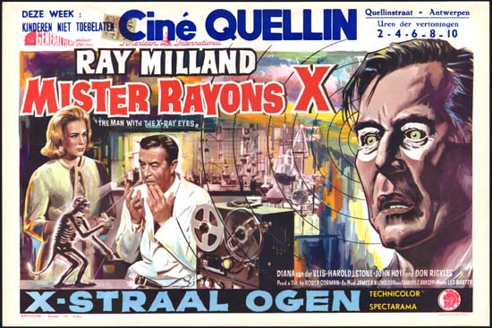 X The Man With XRay Eyes Belgian movie poster