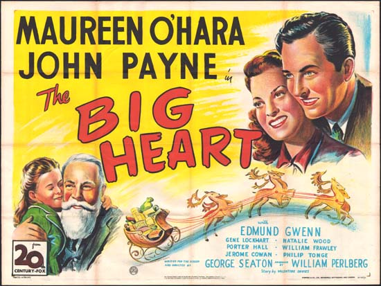 Miracle on 34th Street [ The Big Heart ] UK Quad movie poster