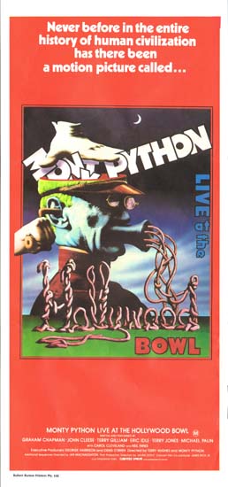Monty Python Live at the Hollywood Bowl Australian Daybill movie poster