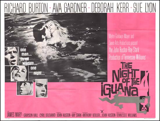 Night of the Iguana, The UK Quad movie poster