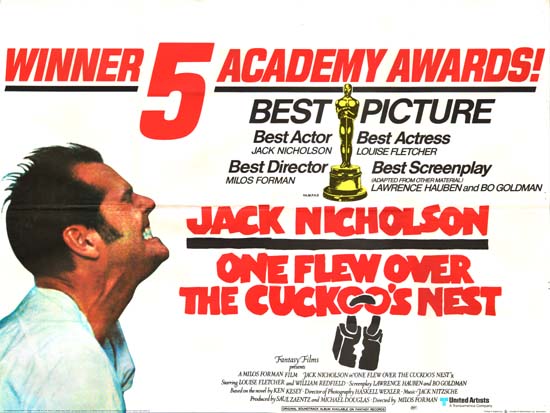 One Flew Over the Cuckoos Nest UK Quad movie poster