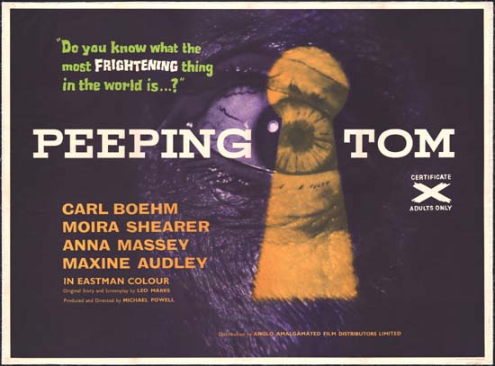 Peeping Tom UK Quad movie poster
