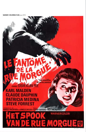 Phantom of the Rue Morgue Belgian movie poster