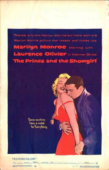 Prince and the Showgirl, The US Window Card movie poster