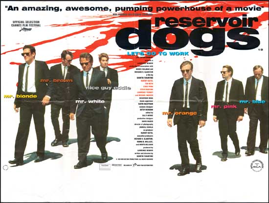 Reservoir Dogs UK Quad movie poster
