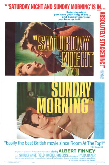 Saturday Night and Sunday Morning US One Sheet movie poster