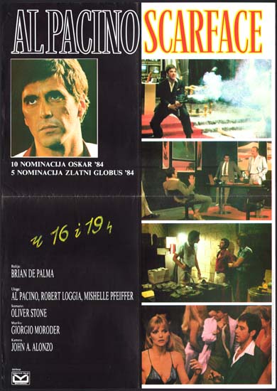 Scarface Yugoslavian movie poster