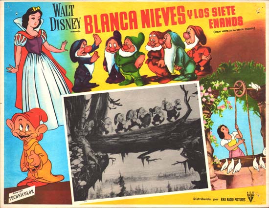 Snow White and the Seven Dwarfs Mexican Lobby Card