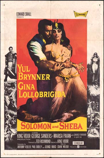 Solomon and Sheba US One Sheet movie poster