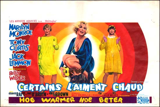 Some Like It Hot Belgian movie poster