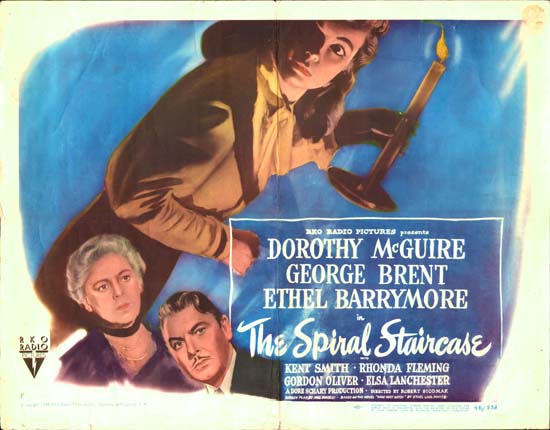 Spiral Staircase, The US Half Sheet style B movie poster