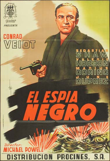 Spy in Black, The [ U-Boat 29 ] Spanish One Sheet movie poster