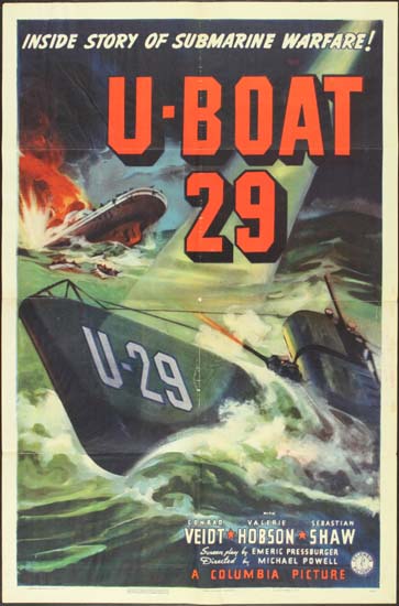 Spy in Black, The [ U-Boat 29 ] US One Sheet movie poster