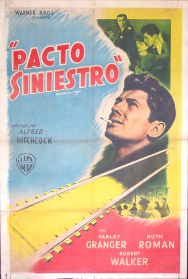 Strangers on a Train Argentinian One Sheet movie poster
