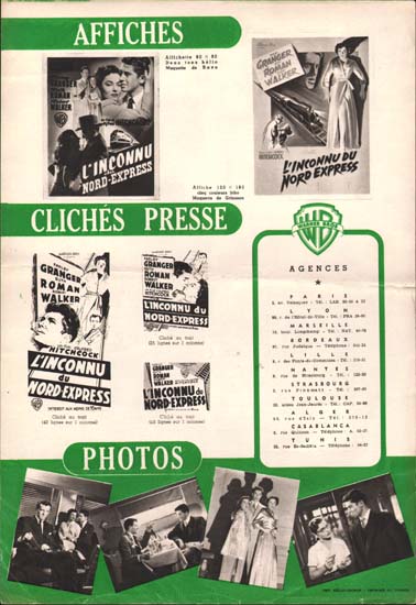 Image 3 of Strangers on a Train French Pressbook