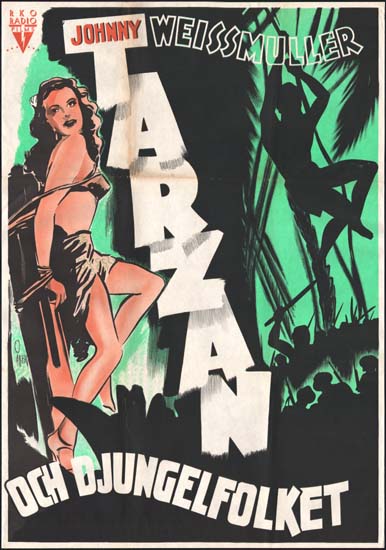 Tarzan Triumphs Swedish One Sheet movie poster