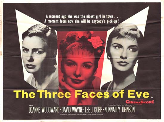 Three Faces of Eve, The UK Quad movie poster