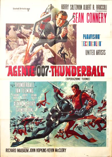 Thunderball Italian Due Fogli movie poster