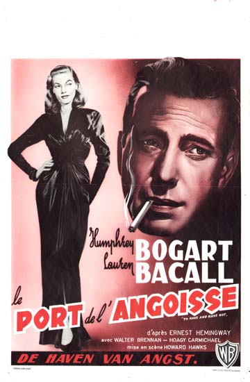 To Have and Have Not Belgian movie poster