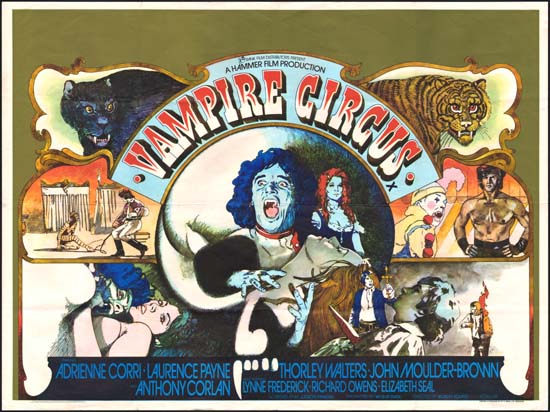 Vampire Circus UK Quad movie poster